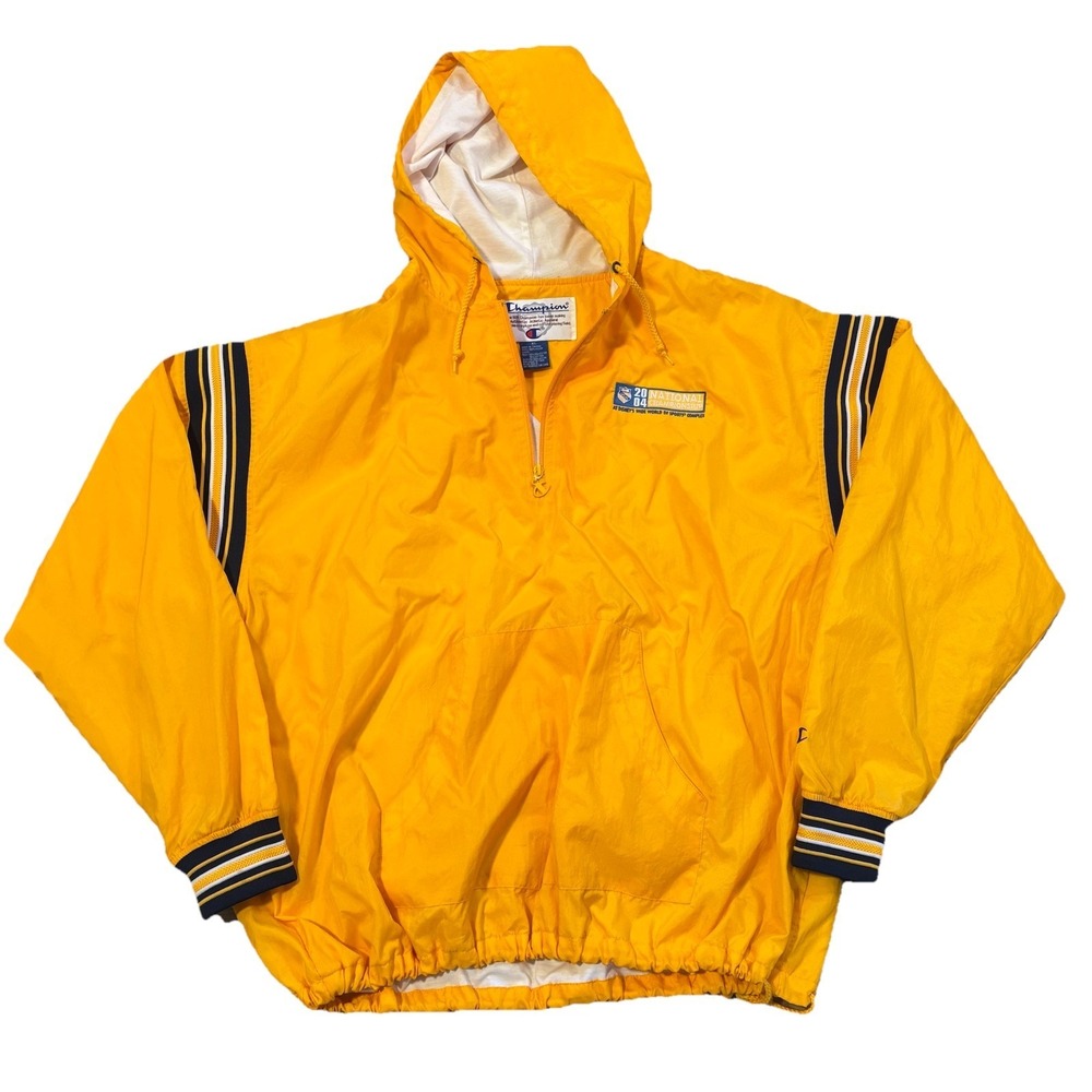 Vintage Champion Windbreaker Mens XL Quarter Zip Embroidered Michigan 90s Y2K